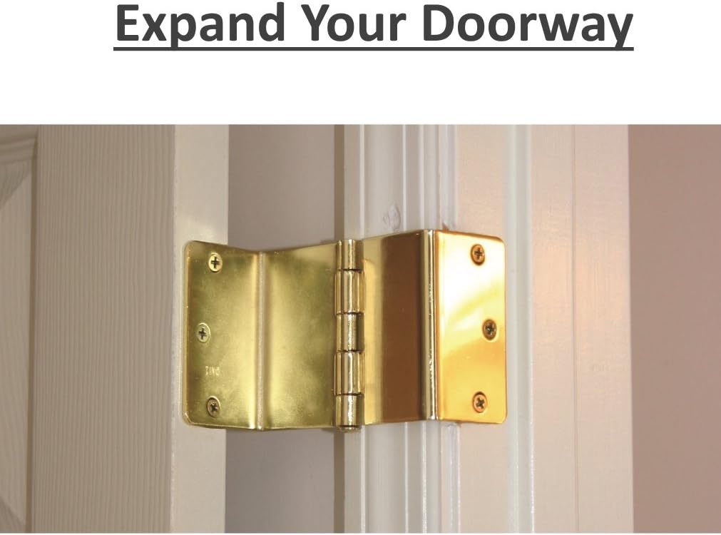 Offset Hinges for Doors 2 Hinges Handicap Brass Expandable Door Hinges