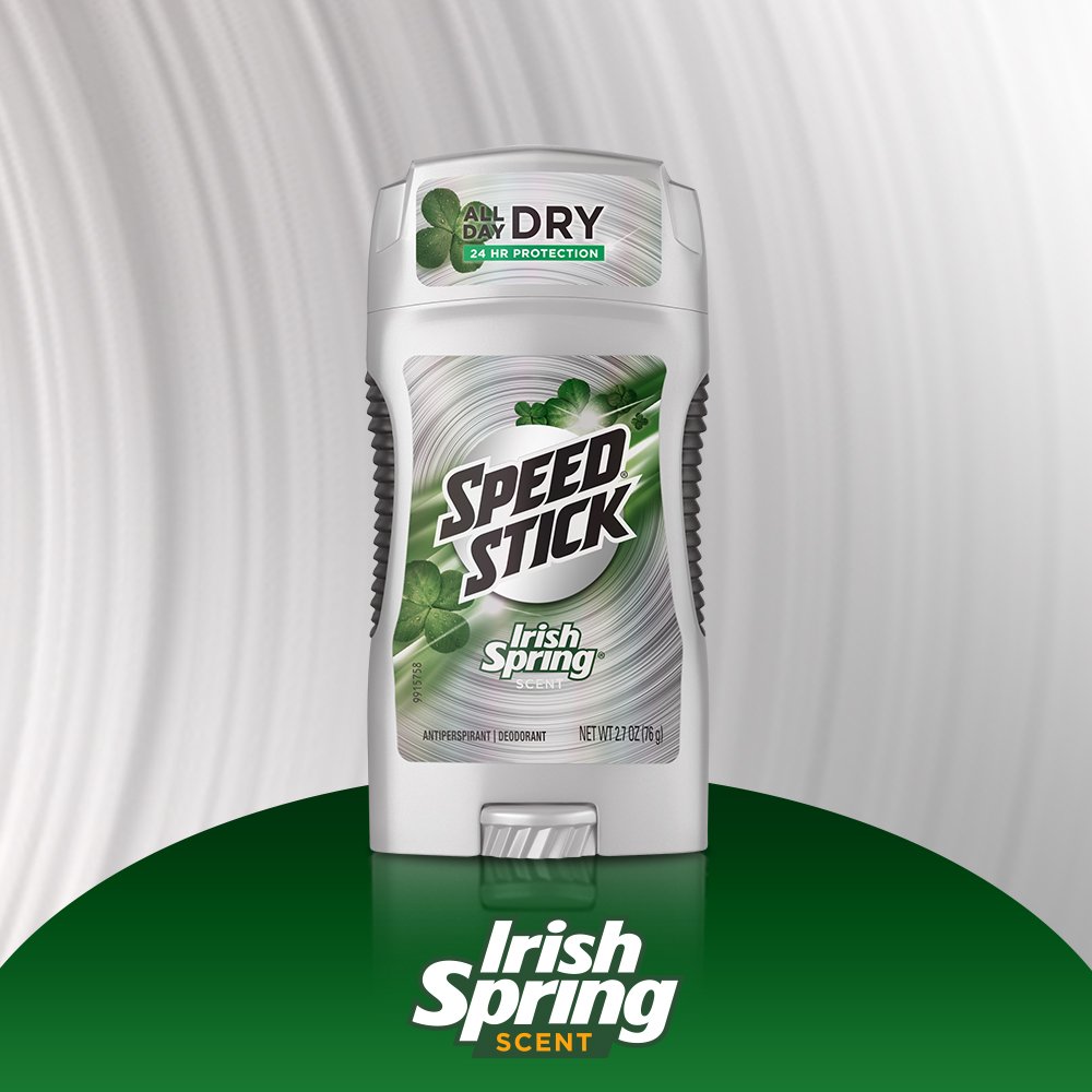 Mennen Speed Stick Irish Spring Antiperspirant Deodorant, Original 2.7 Ounce, 2 Count : Beauty