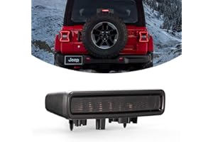 KIWI MASTER LED 3rd Brake Light for 2018-2026 Jeep Wrangler JL/ 4xe Accessories Third Brake Light High Mount Stop Light (Blac