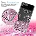 LeYi for Pixel 2 Case,Google Pixel 2 Case for Girls Women, Cute Bling Shiny Moving Quicksand Liquid Glitter TPU Protection Phone Case for Google Pixel 2 (2017) Rose Gold