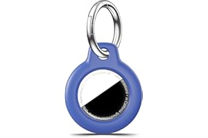 MOLOSLEEVE for Airtag Holder Case with Keychain, Shockproof GPS Cover Anti-Scratch Key Chain for Air Tags, for Airtags Accessories for GPS Item Tracker Cases for Bags, Luggages, Blue