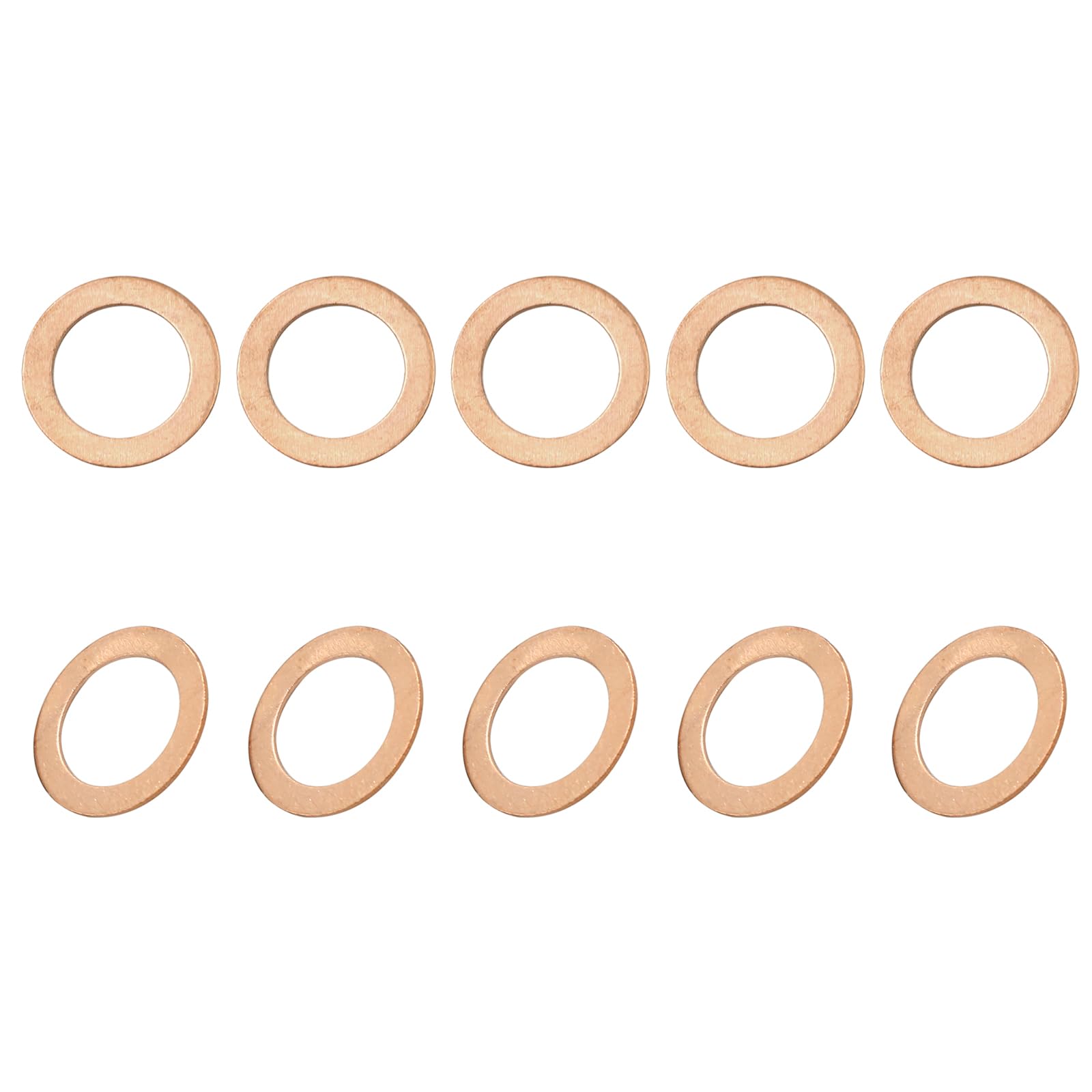 DTGN 20mmx30mmx1mm(IDxODxT) Flat Copper Sealing Washers - 20Pack - Good for Industrial Machinery M20 Screws - Copper Flat Ring Gaskets — image 1