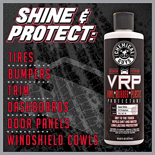 Chemical Guys V.R.P. Vinyl, Rubber And Plastic Super Shine And Protectant, Safe for Cars, Trucks, SUVs, Motorcycles, RVs & More, 473 ml