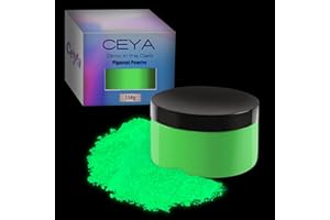 Ceya Fluorescent Aqua Glow Powder, 5.3oz/150g Glow in The Dark Pigment Powder, Luminous Powder Resin Color Pigment, Fluoresce