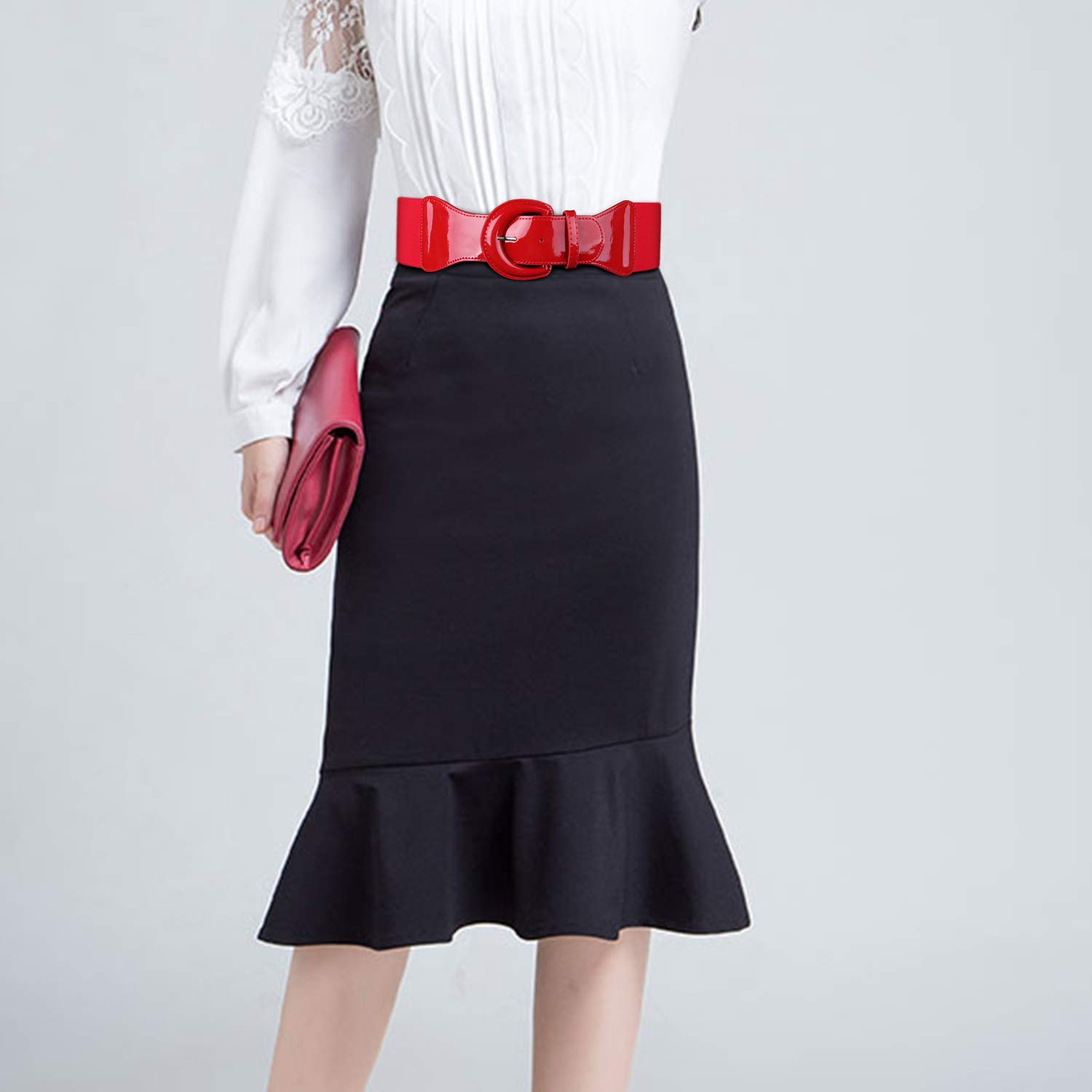 JasGood Women Wide Stretchy Vintage Belt Dress Elastic Waist Belts For Women Dress