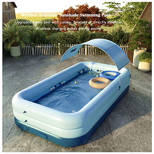 Adrinfly Inflatable Pool with Canopy 