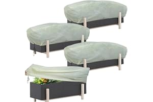 EAVNCLG Rectangular Plant Protection Cover, 100 x 40 x 45 cm, 4 Pieces, Freeze Cloth, Outdoor Blanket Protects from Frost, Wind, Rain and Animals