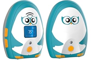 TimeFlys Audio Baby Monitor Mustang OL with Rechargeable Battery Talk Back Intercom LCD Screen Temperature Monitoring and War