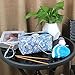 Luxja Small Yarn Storage Bag, Portable Knitting Bag for Yarn Skeins, Crochet Hooks, Knitting Needles (up to 8 Inches) and Other Small Accessories (Small, Flowers)