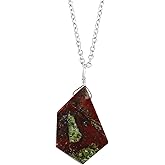 NJCRAFT Gemstone Handmade Pendant Necklace for Women |Natural Healing Crystal Jewellery| Chain 16+2 Inch Adjustable | Gift Jewelry