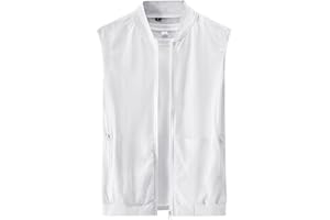 Flygo Men's Summer Casual Lightweight Breathable Mesh Cycling Travel Zip Vest