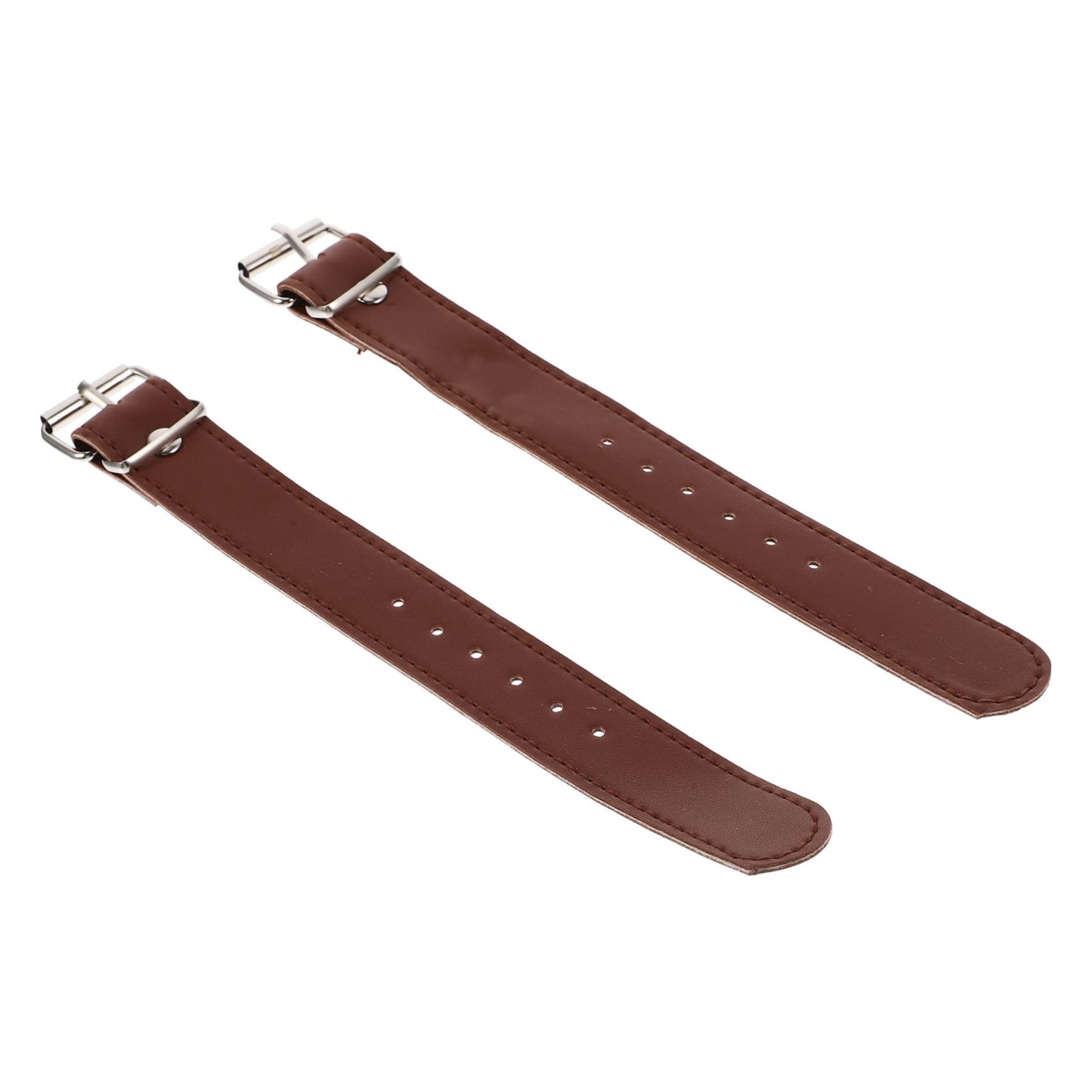 Sosoport Leather Buckle Belt for Bike Basket Boys and Girls Bike Strap Brown Basket Straps