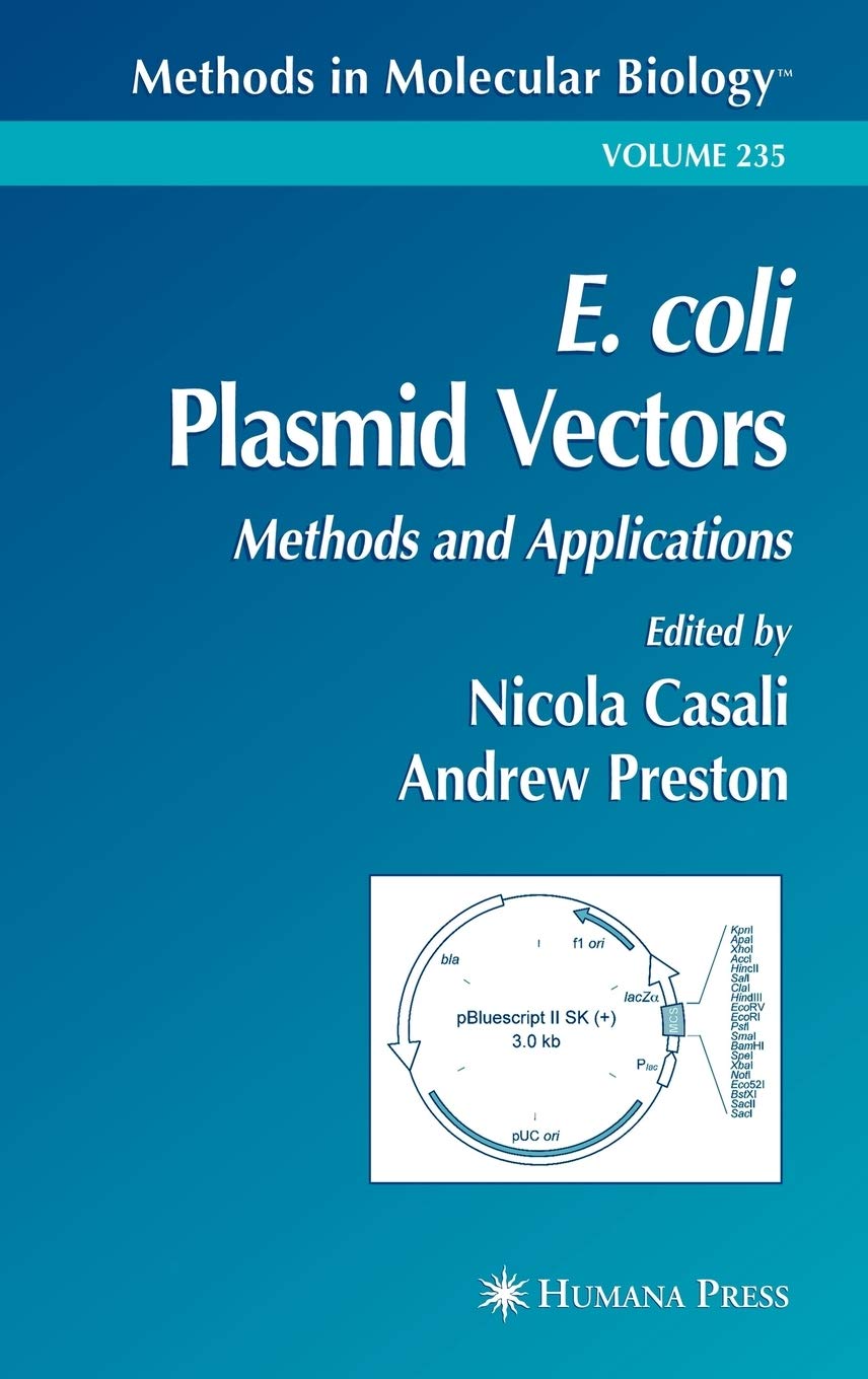 e coli plasmid vectors methods and
