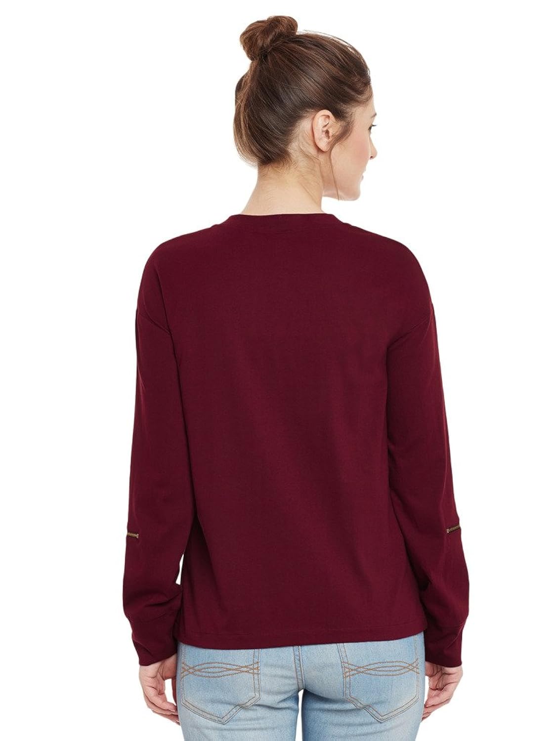 miss chase womens maroon top