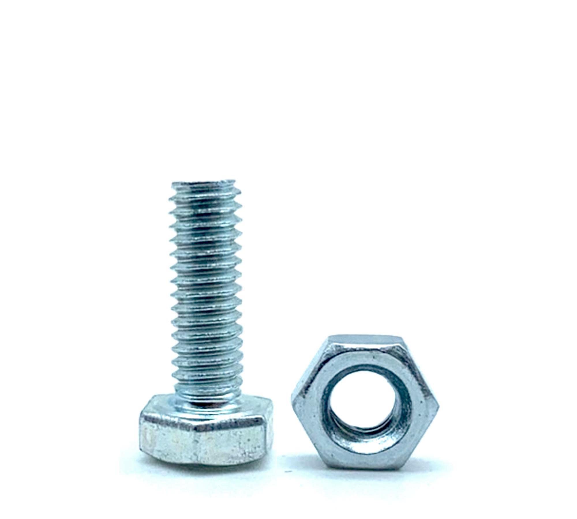 DOJA Barcelona M5 Hex Bolt and Nut, Galvanized Steel, 50 of Each, 20 mm, Alloy Steel, Grade 8.8, BOLTS
