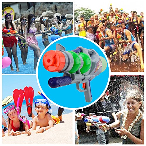 WISHTIME Super Blaster Water Pistol Gun Soaker Water Guns Big for Adult Aqua Blaster Soaker Water Squirt Gun for Kids Hot Summer Water Games 1200ml(Color May Vary) - Thumbnail 5