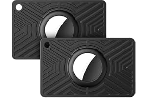 Dovick- Compatible with Apple Airtag Air Tag Wallet Holder Case |Flexible |Thin | (Black 2Pack)