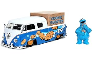 JADA TOYS Jada 1:24 Diecast 1963 VW Bus with Cookie Monster Figure