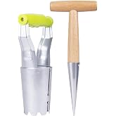 Gardening Planting Tool Set, Convenient for Digging Holes/Filling pits - with Depth Marking, More evenly Plants Tulips, Daffodils, Dahlias, for Planting Bulbs, Moving Plants (Light Green Suit)