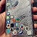 UnnFiko Liquid Glitter Case for iPhone 7 Plus, Hard Back Colorful Bling Quicksand with iOS icon Apple APP Shine Phone Case for iPhone 8 Plus (Sand Glitter, iPhone 7 Plus / 8 Plus)