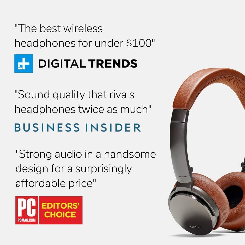 Status Audio BT One Wireless On-Ear Headphones - Bluetooth 5.0. + aptX, 30 Hours of Battery, USB-C + Quick Charge, Award Winning Sound + Minimalist Metal Design, Gunmetal Grey + Brown (Umber): Home Audio & Theater