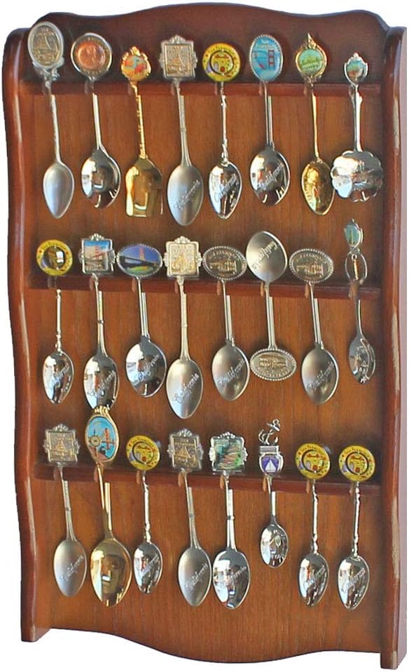 Spoon Rack Holder to hold 24 Spoons, Display Souvenir or Collectible