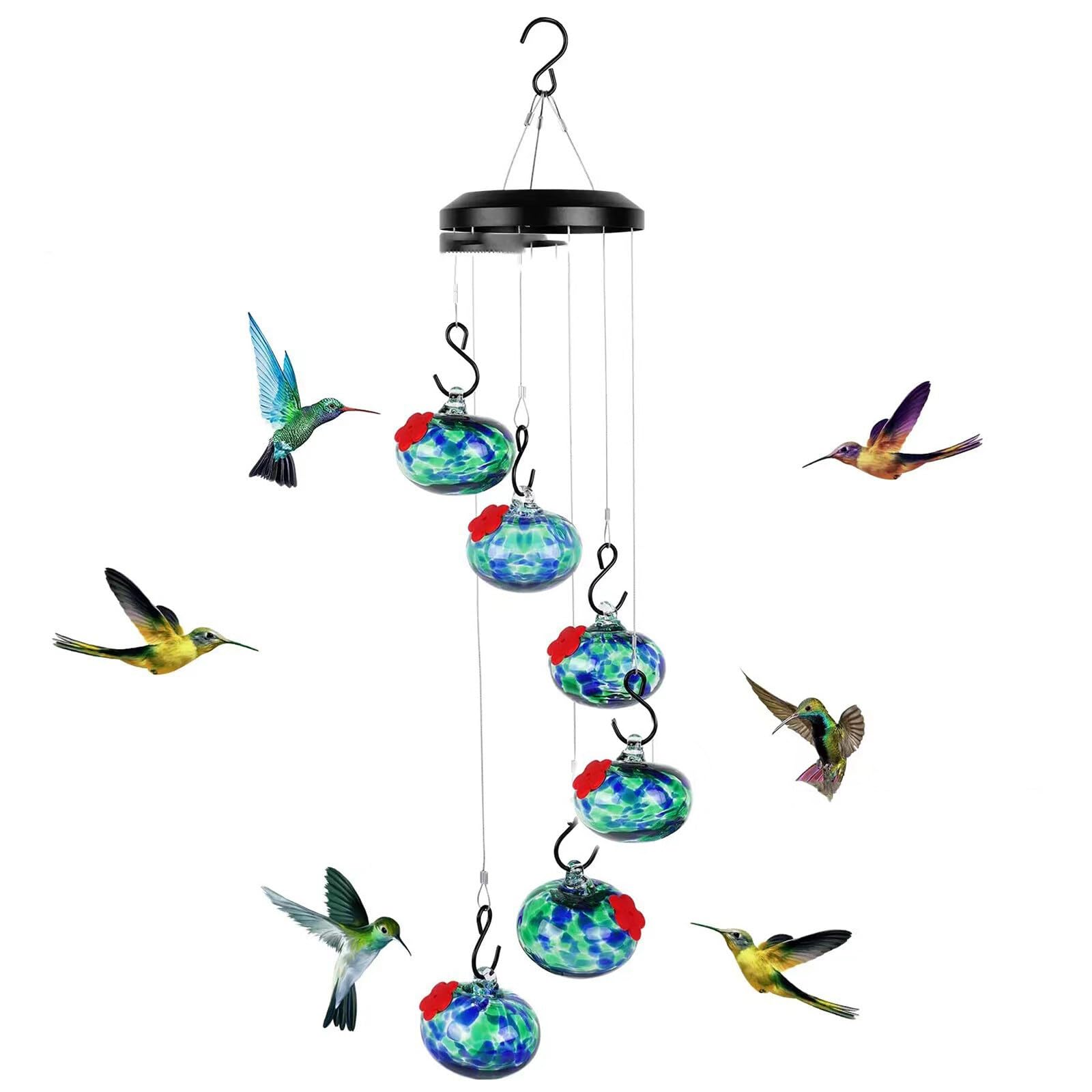 Hanging Charming Wind Chimes Hummingbird Feeder for Outdoors Bird Feeders