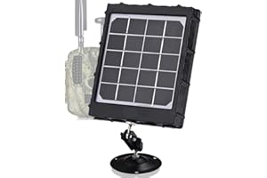 TKKOK Trail Camera Solar Power Panel 8000mAh 3W Supporting 12V 9V 6V for All 3G 4G Hunting Game Camera or Deer Feeder
