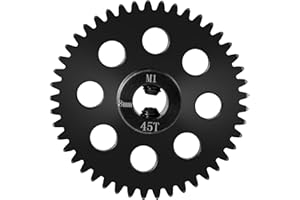 BRKRC CrMo Steel Mod 1 20T 45T 50T Pinion Motor Gear 8mm Bore for Tra-xxas 1/5 X maxx 8S & XRT 8S & 1/5 Series RC Car Upgrades Part (45T)