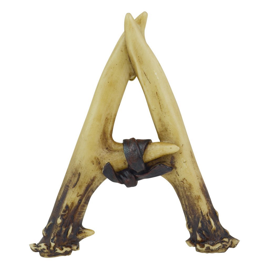Pine Ridge Personalized Name Art 6" Antler Letter A Home Decor - 3D Western Decorative Hanging Wall Letters Decorations Deer Antler Monogram Hunting Sign Design - Unique Gift Ideas — image 1