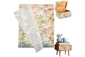 UNICRAFTALE 20 Sheets Monet Garden Decoupage Paper Large Vintage Floral Printed Rice Tissue Decorative Beautiful Decoupage Pa