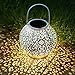 TAKEME Solar Lantern,Outdoor Garden Lights,Metal Waterproof LED Hanging Lights Decorative Lamp for Patio Outside Table