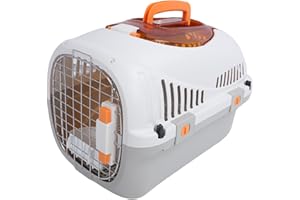 Plastic Dog Crate, Airline Approved Hard Shell Cat Kennel with Handle, Large Space Ventilation Portable Pet Travel Carrier Mu