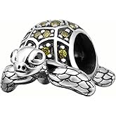 925 Sterling Silver Tortoise Sea Turtle Charm for Pandora Charms Bracelet - Animal Pet Anniversary Birthday (A)