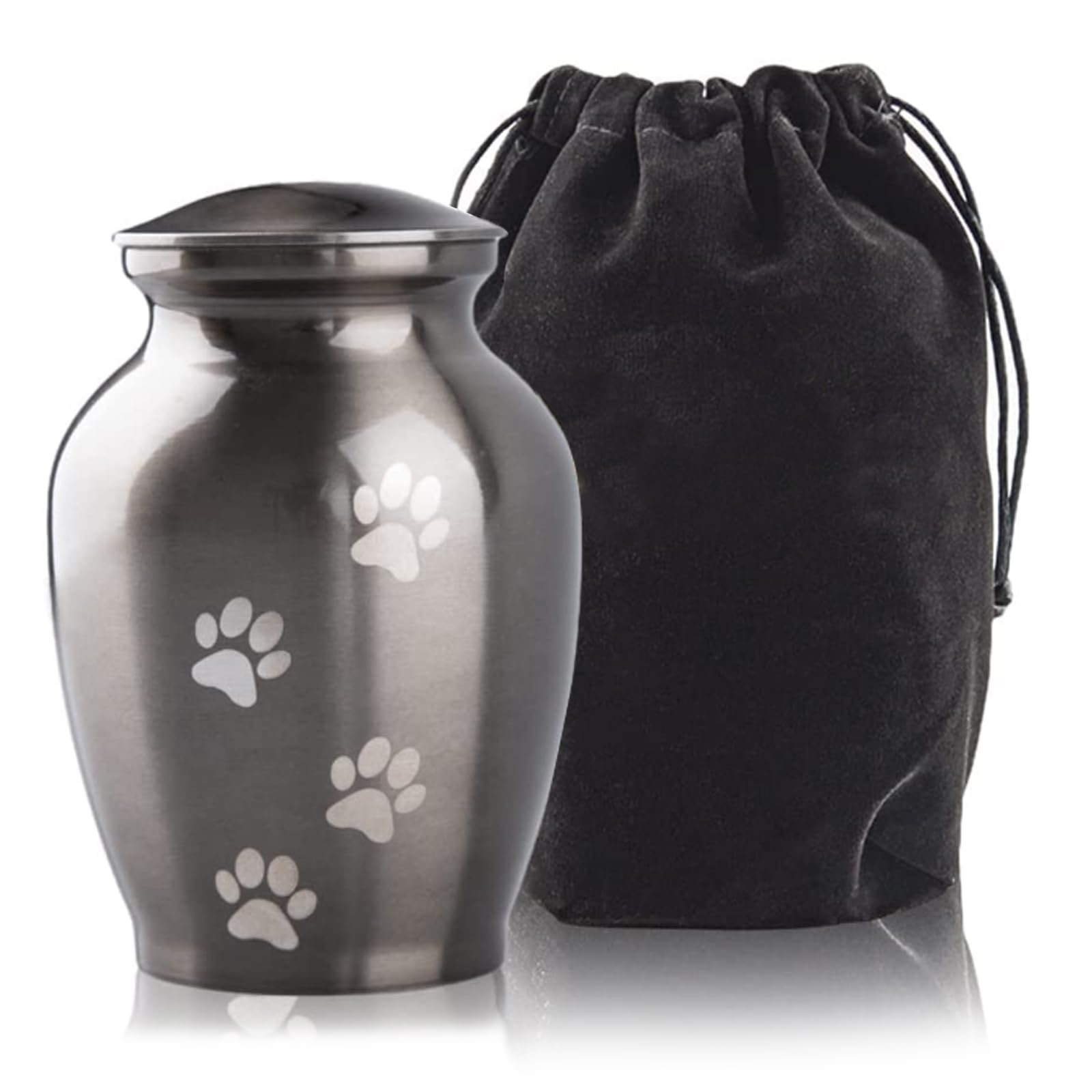 MAKEY'S Pet Memorial Cremation Urns for Dogs and Cats Ashes, Dog Keepsake Urns for Ashes with Paw Prints-Medium