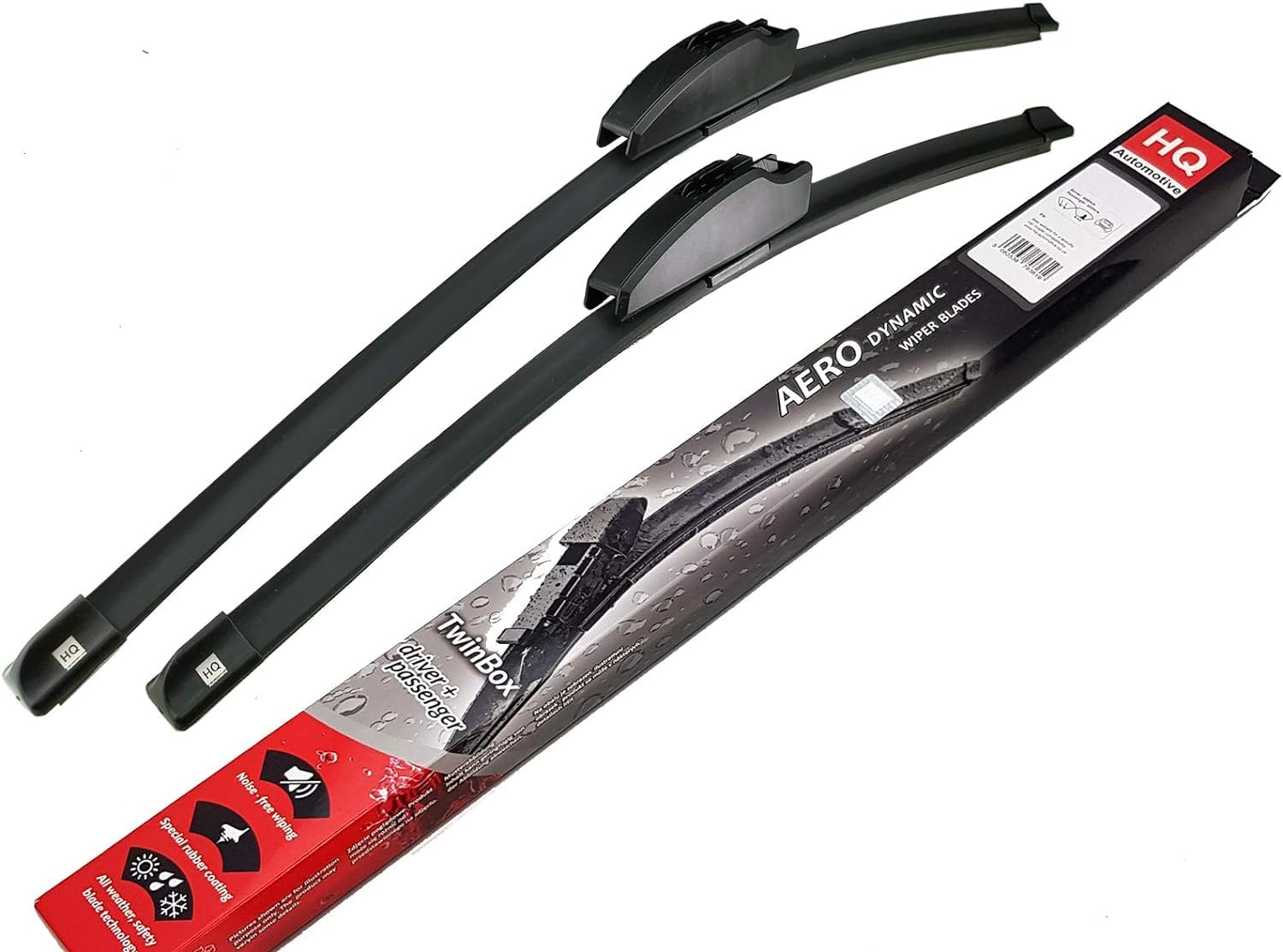 HQ Automotive Wiper Blade for Audi A8, BMW X3, Ford Mondeo MK3, Jeep Compass, Lexus IS, Mitsubishi Pajero/Shogun, Nissan Pathfinder, Subaru Legacy, Toyota GT86 Front Set, AD02-221