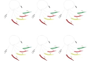Clarkspoon Mackerel Tree Rig - 6 Pack - Rig for Trolling or Jigging Spanish Mackerel, Bluefish, Seabass and More