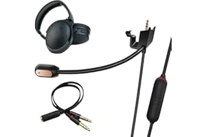 ANLINKSHINE Boom Mic Cable Compatible with Bose QC35 II Replacement Cable, QCSE, QC45, QC35 Gaming Headset / 3.5mm Headphones Cord with Boom Microphone for Xbox Controller, PS5, PS4, PC (Mic Mute Switch)
