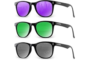 AEANU Polarized Sunglasses for Men and Women Sunglasses Color Mirror Lens UV Protection for Driving Running Fishing(3 Pack)