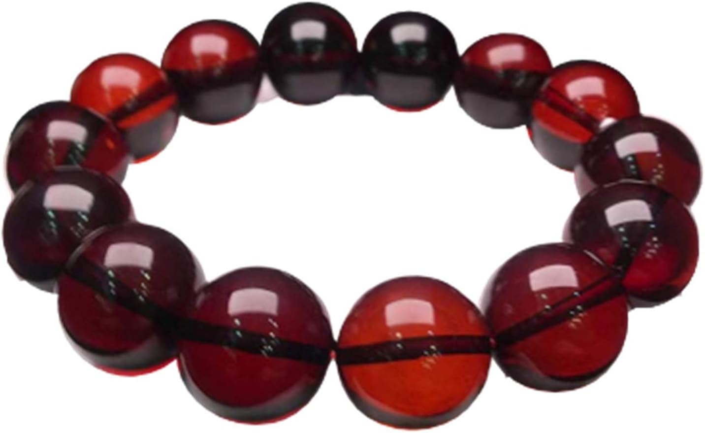 Natural Blood Red Amber Gemstone Burma Clear
