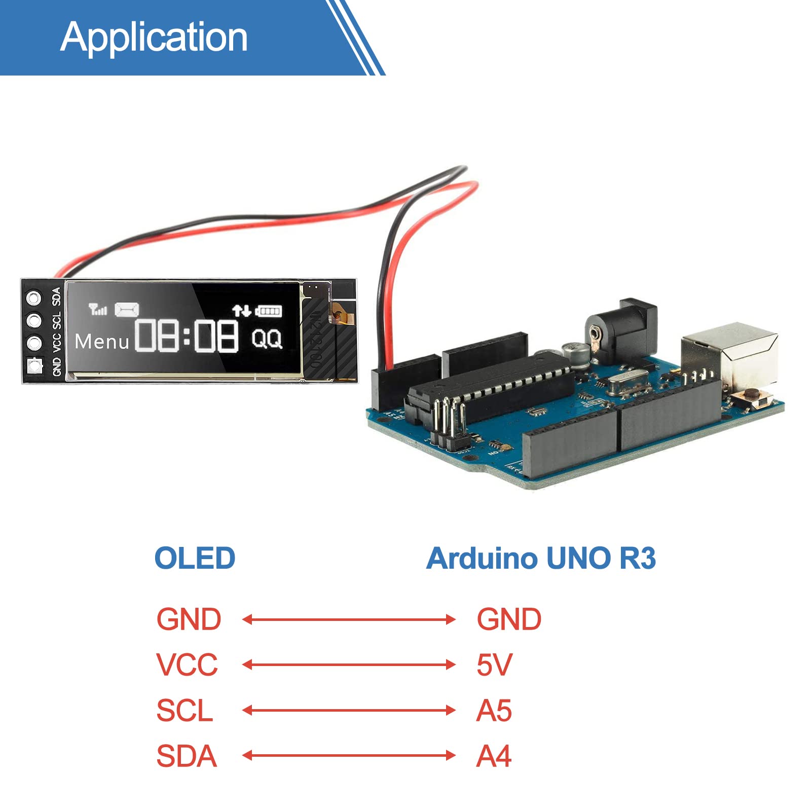 Mua MakerFocus 2pcs I2C OLED Display Module 0.91 Inch I2C SSD1306 OLED ...