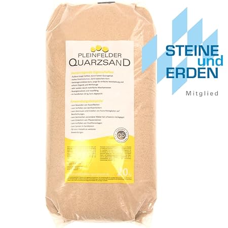 40kg Spielsand feinster Quarzsand feuergetrocknet für Sandkasten Terrariensand, LGA/TÜV geprüft TOP Qualität, Hergestellt in 