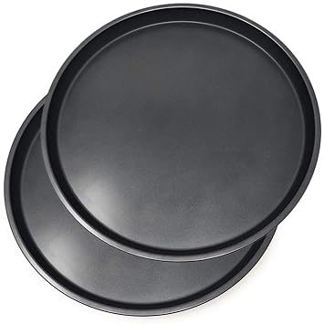MGE - Pizzablech - Pizza-Form - Karbonstahl - Antihaftbeschichtung - Durchmesser 32 cm - Set von 2