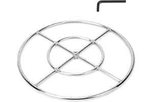 Stanbroil 24 Inch Round Fire Pit Burner Ring for Natural Gas & Propane Fire Pit Fireplace - 304 Stainless Steel Fire Pit Burner for Indoor & Outdoor, BTU 296,000 Max