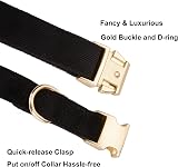 YUDOTE Ultra-soft Cotton Corduroy Dog Collar Large Black view 5