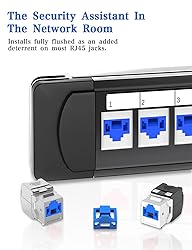 100Pcs RJ45 Port Lock with 10 Keys, ZoeRax Locking