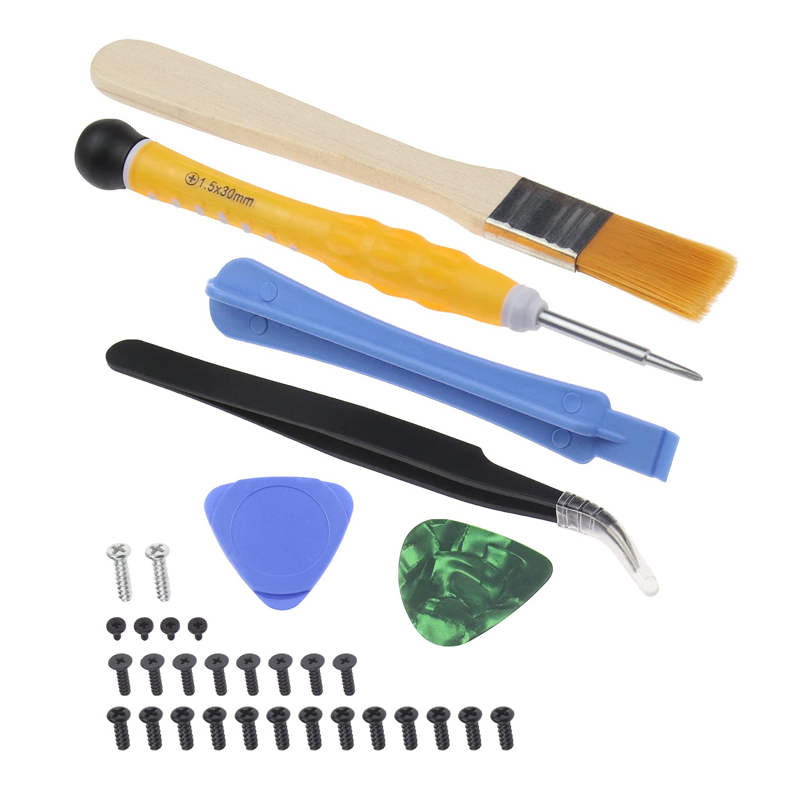 eMagTech Cross Screwdriver Set Opening Tools Repair Kits for DualSense 5 PS5 Controller with Cleaning Brush Prying Stick Prying Tool Open Shell Tool