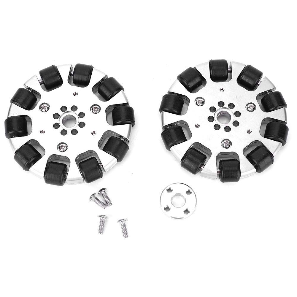 Omnidirectional Wheel Metal with Driven Roller, 2Pcs 3in Wheel Metal