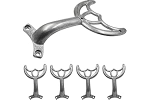 Aginkgo 5 Pack Ceiling Fan Replacement Blades Arm for 42 inch Brass Fan Blade Arm (Silver)