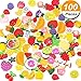 Frienda 100 Pieces Slime Charms Slime Beads Mixed Fruit Beads for DIY Crafts Scrapbooking, Assorted Colors and Shapes